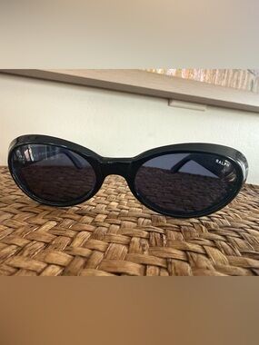 Vintage Ralph Lauren Black Oval Women's Sunglasses